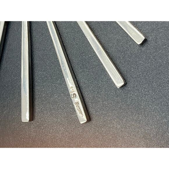 SM Designer Signed Mexico Sterling Silver 925 Spear Spike Bib Fringe Necklace - Picture 8 of 10